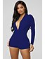 cheap Jumpsuits &amp; Rompers-Women&#039;s Basic Black Blue Wine Romper Solid Colored Color Block