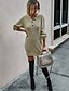cheap Knee-Length Dresses-Women&#039;s Sweater Jumper Dress Short Mini Dress Gray Green Black Red Beige Long Sleeve Solid Color Button Fall V Neck Hot Casual Loose 2021 S M L XL