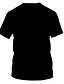 billige Tank Tops-Herre T skjorte Skjorte Grafisk 3D-utskrift Rund hals Daglig Kortermet Trykt mønster Topper Grunnleggende overdrevet Hvit Svart Rød
