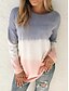cheap Sweaters-Women&#039;s Sweatshirt Pullover Tie Dye Crew Neck Color Block Sport Athleisure Sweatshirt Top Long Sleeve Warm Soft Comfortable Everyday Use Daily Exercising / Winter