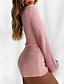 cheap Jumpsuits &amp; Rompers-Women&#039;s Basic Solid Color Two Piece Set Blouse Pant Tops