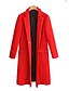 cheap Coats &amp; Trench Coats-Women&#039;s Coat Fall &amp; Winter Daily Regular Coat Slim Basic Jacket Long Sleeve Solid Colored Camel Black Red / Wool