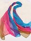 abordables Scarves &amp; Bandanas-Mujer Bufandas de gasa Rojo Azul Rasa Calle Diario Festivos Bufanda Bloque de color / Gasa / Otoño / Invierno / Primavera