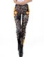 abordables HALLOWEEN-Femme Exagéré Leggings Respirable Halloween Mince Pantalon Cheville Lettre Taille haute Imprimer Noir