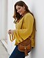 cheap Plus Size Sweaters-Women&#039;s Basic Knitted Solid Color Plain Pullover Long Sleeve Plus Size Sweater Cardigans V Neck Fall Winter Black Yellow Gray