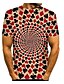 cheap Tank Tops-Men&#039;s T shirt Graphic Optical Illusion 3D Print Round Neck Daily Short Sleeve Tops Basic Yellow