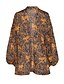 cheap Cover-Ups-Women&#039;s Swimwear Tankini Cover Up Normal Swimsuit Slim Print Leopard Floral Print Orange Padless Bathing Suits Cheetah Print Leopard Print American Style