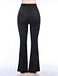 cheap Pants-Women&#039;s Streetwear Breathable Daily Bootcut Pants Striped Full Length Black