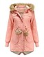 cheap Down&amp; Parkas-Women&#039;s Parka Fall Winter Spring Long Coat Loose Jacket Solid Colored Blue Blushing Pink Army Green