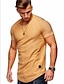 abordables Tank Tops-Hombre Camiseta Color sólido Escote Redondo Ropa de Exterior Manga Corta Tops Músculo Verde Trébol Blanco Negro