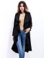 cheap Coats &amp; Trench Coats-Women&#039;s Solid Colored Basic Fall &amp; Winter Trench Coat Long Daily Long Sleeve Coat Tops Black