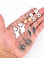 cheap HALLOWEEN-Women&#039;s Earrings Hollow Out Pumpkin Spiders Bat Fashion Holiday Punk Daily Cute Halloween Alloy Earrings Jewelry Beige / White / White / Black For Party Halloween Daily Carnival Masquerade Holiday