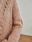 cheap Cardigans-Women&#039;s Pullover Solid Color Knitted Acrylic Fibers Basic Long Sleeve Sweater Cardigans Fall Winter V Neck Blushing Pink
