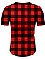 billige Christmas Tees-herre t-shirt 3d print grafisk 3d bogstav kortærmede toppe basic rund hals sort/rød