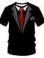 billige Tank Tops-Herre T-shirt Skjorte Grafisk 3D-udskrivning Rund hals Daglig Kortærmet Trykt mønster Toppe Basale overdrevet Hvid Sort Rød