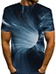 cheap T-Shirts-Men&#039;s T shirt Tee Shirt Round Neck Graphic Optical Illusion Black Blue Purple Red 3D Print Short Sleeve Plus Size Print Daily Tops Basic Exaggerated