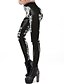 baratos HALLOWEEN-Mulheres Exagerado Respirável dia das Bruxas Leggings Calças 3D Caveiras Comprimento total Preto