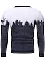 billige Christmas Sweaters-Herre bluse Geometrisk Dyr Jul Langærmet Sweater Cardigans Vinter Rund hals Sort Rød Navyblå