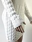 abordables Robes Décontracté-Mini robe Femme Robe Pull manche longue Automne Hiver - chaud Sexy Tricoté Couleur unie Epaules Dénudées Mince 2022 Vert S M L XL
