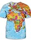 billige T-shirts og tanktops til mænd-Herre Unisex T-shirt T-Shirts Rund hals Grafisk Regnbue Kortærmet Trykt mønster Fest Daglig Toppe overdrevet