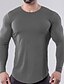 cheap Long Sleeve-mens long sleeve quick-dry gym workout lightweight t-shirts classic long sleeve training shirts t26_black_us-m