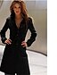cheap Coats &amp; Trench Coats-Women&#039;s Coat Back Pocket Chic &amp; Modern Causal Daily Work Coat Long Polyester White Black Yellow Single Breasted Fall Winter Spring Stand Collar Regular Fit S M L XL
