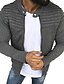 preiswerte Sale-Herren solide plissierte Slim Fit Streifen Raglan Reißverschluss Jacke Outdoor Wear grau
