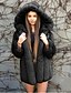 cheap Furs &amp; Leathers-Women&#039;s Faux Fur Coat Daily Fall &amp; Winter Regular Coat Loose Basic Jacket Long Sleeve Solid Colored Gray Black