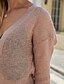 cheap Women&#039;s Sweaters-Women&#039;s Cardigan Sweater Solid Color Knitted Button Acrylic Fibers Basic Casual Long Sleeve Loose Sweater Cardigans Fall Winter V Neck Blushing Pink / Holiday / Beach