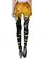 cheap HALLOWEEN-Women&#039;s Exaggerated Leggings Print Full Length Pants Halloween Micro-elastic Animal Breathable High Waist Slim Black S M L XL