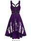 cheap HALLOWEEN-Women&#039;s Halloween A Line Dress Knee Length Dress Purple Black Red Sleeveless Pumpkin Print Print Summer Square Neck Hot Vintage 2021 M L XL XXL 3XL