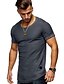 preiswerte Tank Tops-Herren T Shirt Volltonfarbe Rundhalsausschnitt Outdoorbekleidung Kurzarm Oberteile Muskel Grün Weiß Schwarz