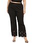 cheap Women&#039;s Plus Size Bottoms-Women&#039;s Basic Chinos Plus Size Full Length Pants Micro-elastic Daily Solid Colored High Waist Breathable Black XL XXL 3XL 4XL