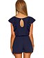 cheap Jumpsuits &amp; Rompers-Women&#039;s Basic Black Blue Beige Romper Solid Colored Color Block Lace up