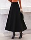 abordables Skirts-Mujer Casual / Diario Básico Faldas Un Color Negro Vino Caqui