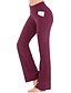 cheap Pants-Women&#039;s Basic Yoga Baggy Flare Tights Leggings Full Length Pants Stretchy Work Gym Solid Colored High Waist Cycling Quick Dry Loose Gray Purple Wine Army Green Navy Blue S M L XL