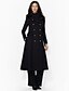 cheap Coats &amp; Trench Coats-Women&#039;s Coat Daily Fall &amp; Winter Long Coat Slim Basic Jacket Long Sleeve Solid Colored Black / Wool