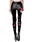 cheap Bottoms-Women&#039;s Exaggerated Breathable Slim Halloween Leggings Pants Skull Full Length Print High Waist Black