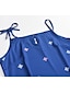 billige Avslappede Kjoler-Dame Minikjole Hvit kjole Kjole med stropper Hvit Svart Blå Ermeløs Trykt mønster Geometrisk Crew-hals Vår Sommer Fritid Bohem 2022 S M L XL