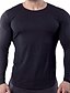 baratos Long Sleeve-camisetas masculinas de manga comprida de secagem rápida para treino de ginástica leve camisetas clássicas de manga longa para treino t26_black_us-m