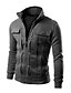 abordables Best Sellers-chaqueta para hombre, 2017 chaqueta de abrigo de rebeca de solapa con diseño delgado de moda para hombre (m, negro)