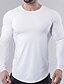 billige Long Sleeve-menns lang-tørr hurtig-tørr treningsøkt lette t-skjorter klassiske langermede treningstrøyer t26_black_us-m