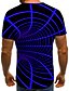 billige T-Shirts-Herre T-shirt Skjorte Rund hals Grafisk 3D Print Grå / hvid Blå Lilla Rød 3D-udskrivning Kortærmet Trykt mønster Daglig I-byen-tøj Toppe Gade