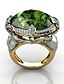 preiswerte Damenschmuck-1 Stück Bandring Ring For Kubikzirkonia Damen Strasse Grün Gemischte Farbe Messing Fische