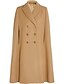 cheap Coats &amp; Trench Coats-Women&#039;s Solid Colored Basic Fall &amp; Winter Cloak / Capes Regular Daily Sleeveless Acrylic Coat Tops Camel