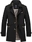 cheap Sale-Men&#039;s Trench Coat Overcoat Coat Notch lapel collar Regular Fit Jacket Solid Colored Navy Light Khaki Deep khaki / Cotton