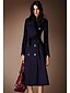 cheap Coats &amp; Trench Coats-Women&#039;s Coat Fall &amp; Winter Daily Long Coat Regular Fit Basic Jacket Long Sleeve Solid Colored Navy Blue / Wool