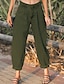 economico Pants-Per donna Essenziale Traspirante Jeans Taglia piccola Quotidiano Jeans Pantaloni Tinta unita Lunghezza intera Vita alta Blu Rosa Verde militare