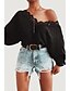 cheap Women&#039;s Sweaters-Women&#039;s Pullover Plain Solid Color Knitted Lace Trims Acrylic Fibers Basic Long Sleeve Loose Sweater Cardigans Fall Winter V Neck Gray White Black