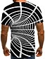 baratos T-Shirts-Homens Camiseta Camisa Social Decote Redondo Gráfico 3D impressão Cinzento / branco Azul Roxo Vermelho Impressão 3D Manga Curta Imprimir Diário Para Noite Blusas Roupa de rua